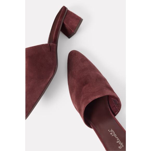 Splendid Shoes - Splendid Lorelei Suede Mule Black Cherry Burgundy Size 8